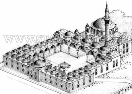 План кюллие мечети Гази Ахмед-паши